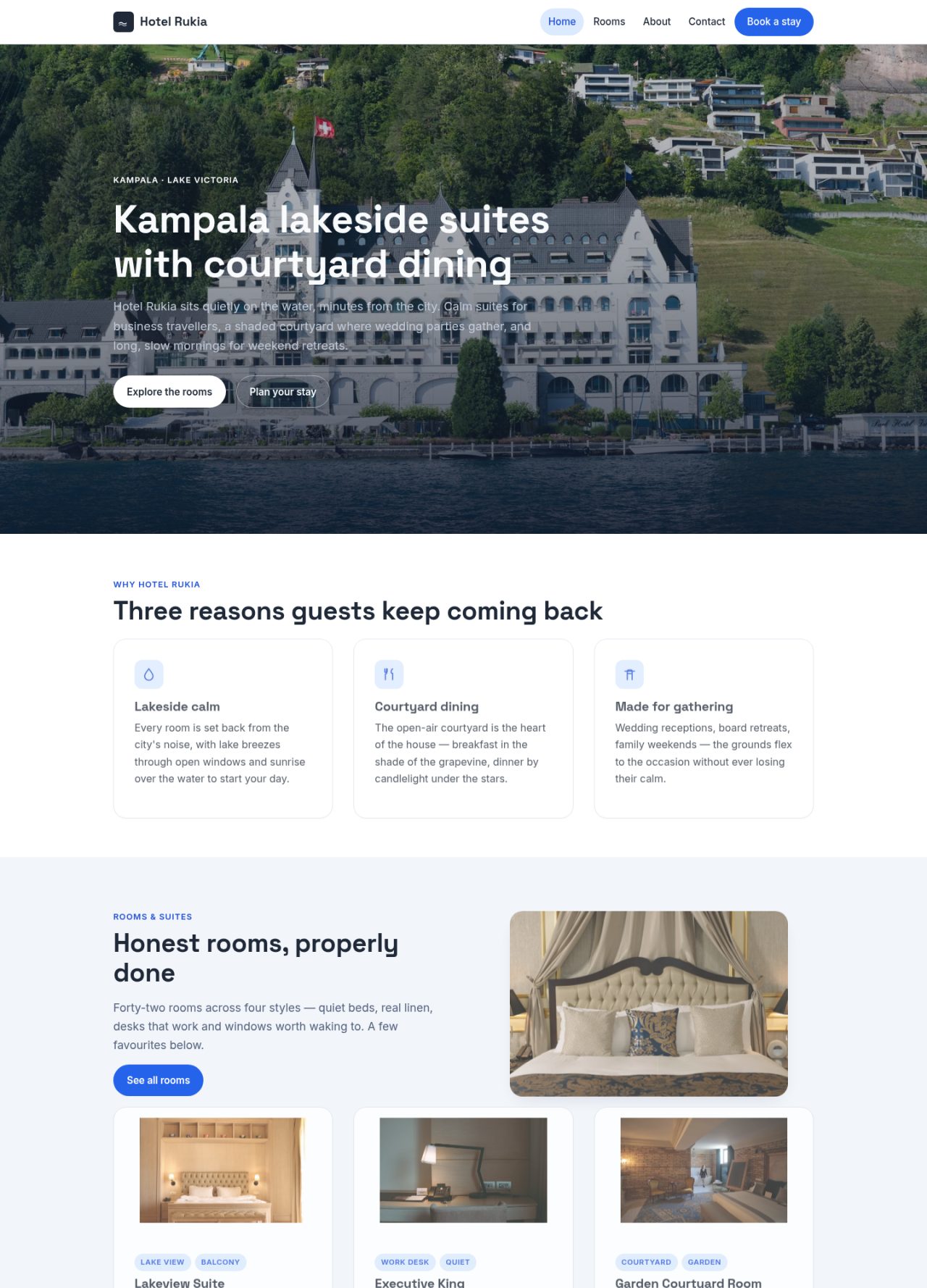 Hotel Rukia demo website